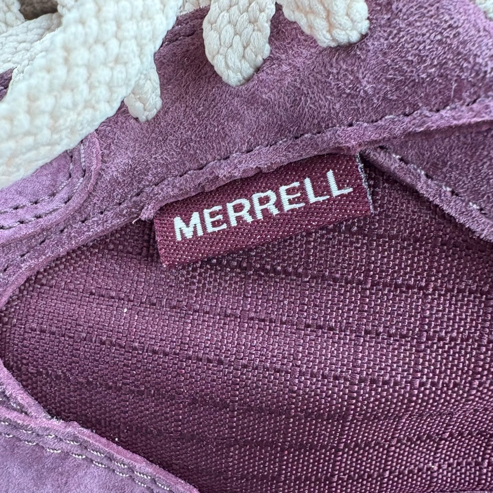 Merrell Women's Burgundy Suede Trail Sneaker - Picture 11 of 12